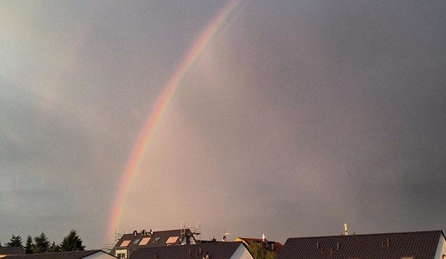#Regenbogen über #düsseldorf #Itter #🌈