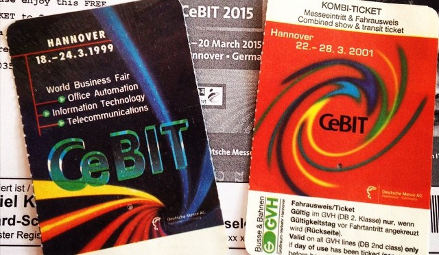 Meine Tickets für #Cebit1999 #Cebit2001 und #Cebit2015